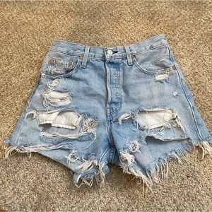 Levi’s Distressed Denim Shorts